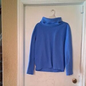 Ny Jeans Royal Blue Turtleneck Sweater with Soft Knit Fabric waist Lenght